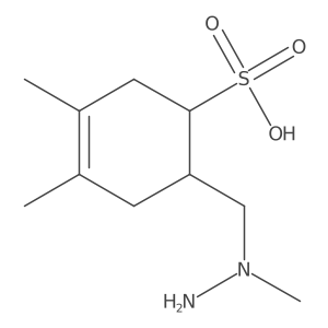 3,4-Dimethyl-6-[(1-methylhydrazin-1-yl)methyl]cyclohex-3-ene-1-sulfonic acid Structure