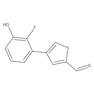 4-(2-Fluoro-3-hydroxyphenyl)thiophene-2-carbaldehyde Structure