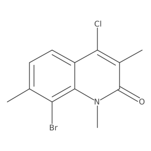 8-Bromo-4-chloro-1,3,7-trimethyl-1,2-dihydroquinolin-2-one Structure