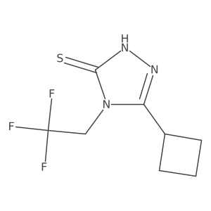 5-cyclobutyl-4-(2,2,2-trifluoroethyl)-4H-1,2,4-triazole-3-thiol结构式