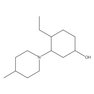 4-Ethyl-3-(4-methylpiperidin-1-yl)cyclohexan-1-ol Structure