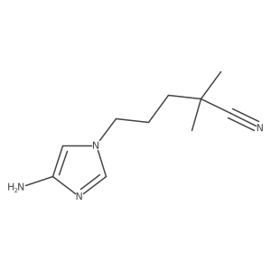 5-(4-amino-1H-imidazol-1-yl)-2,2-dimethylpentanenitrile Structure