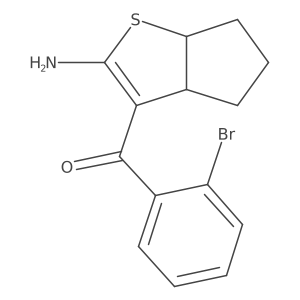3-(2-bromobenzoyl)-3aH,4H,5H,6H,6aH-cyclopenta[b]thiophen-2-amine结构式
