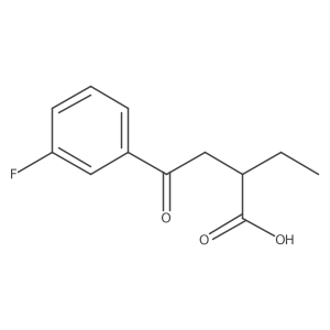 2-Ethyl-4-(3-fluorophenyl)-4-oxobutanoic acid Structure