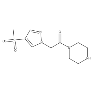 2-(4-methanesulfonyl-1H-pyrazol-1-yl)-1-(piperazin-1-yl)ethan-1-one Structure