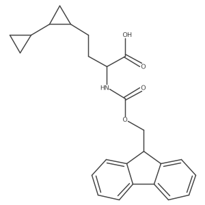 rac-4-[(1R,2R)-2-cyclopropylcyclopropyl]-2-({[(9H-fluoren-9-yl)methoxy]carbonyl}amino)butanoic acid Structure