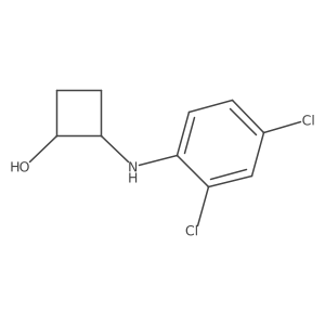 trans-2-[(2,4-Dichlorophenyl)amino]cyclobutan-1-ol结构式