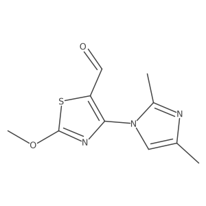 4-(2,4-dimethyl-1H-imidazol-1-yl)-2-methoxy-1,3-thiazole-5-carbaldehyde结构式
