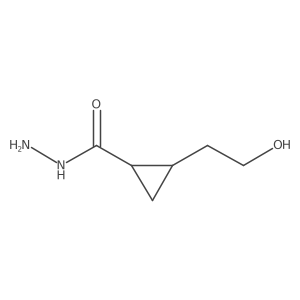 2-(2-Hydroxyethyl)cyclopropanecarbohydrazide Structure