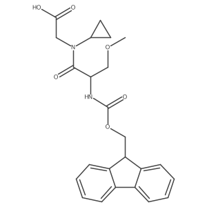 2-[(2S)-N-cyclopropyl-2-({[(9H-fluoren-9-yl)methoxy]carbonyl}amino)-3-methoxypropanamido]acetic acid结构式