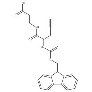 3-[2-({[(9H-fluoren-9-yl)methoxy]carbonyl}amino)pent-4-ynamido]propanoic acid Structure