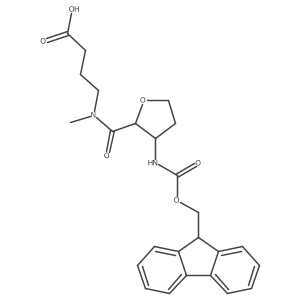 4-{1-[3-({[(9H-fluoren-9-yl)methoxy]carbonyl}amino)oxolan-2-yl]-N-methylformamido}butanoic acid结构式