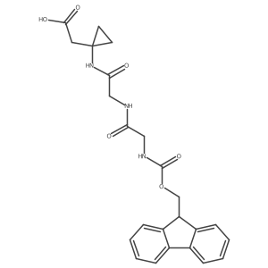 2-(1-{2-[2-({[(9H-fluoren-9-yl)methoxy]carbonyl}amino)acetamido]acetamido}cyclopropyl)acetic acid结构式