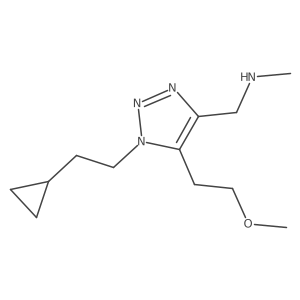 {[1-(2-cyclopropylethyl)-5-(2-methoxyethyl)-1H-1,2,3-triazol-4-yl]methyl}(methyl)amine Structure