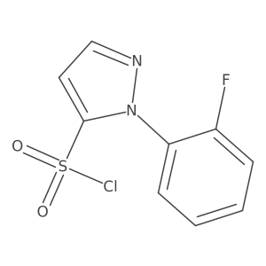 1-(2-fluorophenyl)-1H-pyrazole-5-sulfonyl chloride结构式