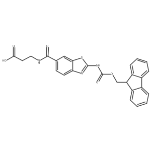 3-{[2-({[(9H-fluoren-9-yl)methoxy]carbonyl}amino)-1,3-benzothiazol-6-yl]formamido}propanoic acid Structure