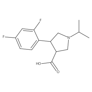 4-(2,4-Difluorophenyl)-1-(propan-2-yl)pyrrolidine-3-carboxylic acid Structure