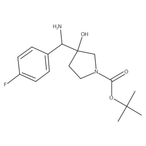 Tert-butyl 3-[amino(4-fluorophenyl)methyl]-3-hydroxypyrrolidine-1-carboxylate Structure