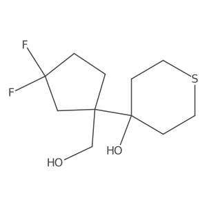 4-[3,3-Difluoro-1-(hydroxymethyl)cyclopentyl]thian-4-ol Structure