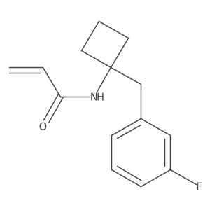 N-[1-[(3-Fluorophenyl)methyl]cyclobutyl]prop-2-enamide Structure