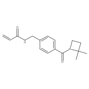 N-[[4-(2,2-Dimethylazetidine-1-carbonyl)phenyl]methyl]prop-2-enamide结构式