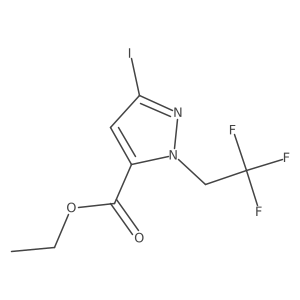 Ethyl 5-iodo-2-(2,2,2-trifluoroethyl)pyrazole-3-carboxylate Structure