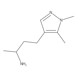 (2S)-4-(1,5-dimethyl-1H-pyrazol-4-yl)butan-2-amine结构式