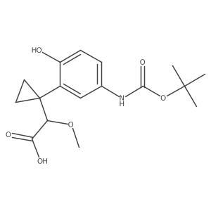 2-[1-(5-{[(Tert-butoxy)carbonyl]amino}-2-hydroxyphenyl)cyclopropyl]-2-methoxyacetic acid Structure