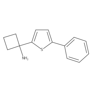 1-(5-Phenylthiophen-2-yl)cyclobutan-1-amine结构式