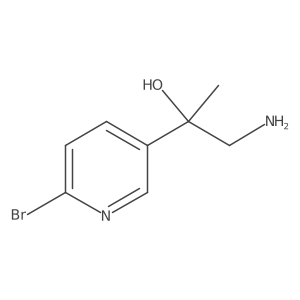 1-Amino-2-(6-bromopyridin-3-yl)propan-2-ol结构式