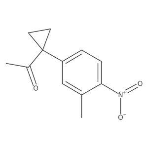 1-[1-(3-Methyl-4-nitrophenyl)cyclopropyl]ethan-1-one结构式