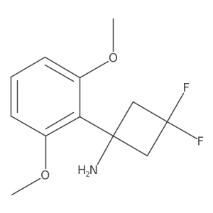 1-(2,6-Dimethoxyphenyl)-3,3-difluorocyclobutan-1-amine Structure