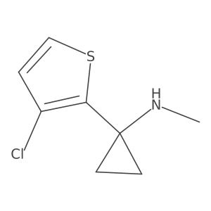 1-(3-chlorothiophen-2-yl)-N-methylcyclopropan-1-amine结构式