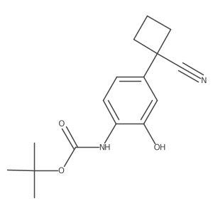 tert-butyl N-[4-(1-cyanocyclobutyl)-2-hydroxyphenyl]carbamate结构式