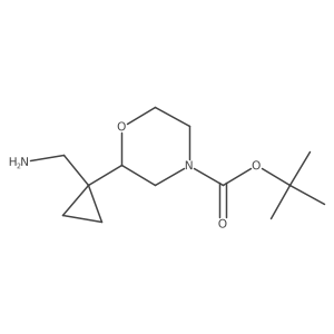 Tert-butyl 2-[1-(aminomethyl)cyclopropyl]morpholine-4-carboxylate结构式