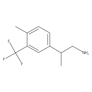 2-[4-Methyl-3-(trifluoromethyl)phenyl]propan-1-amine结构式