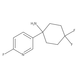 4,4-Difluoro-1-(6-fluoropyridin-3-yl)cyclohexan-1-amine结构式