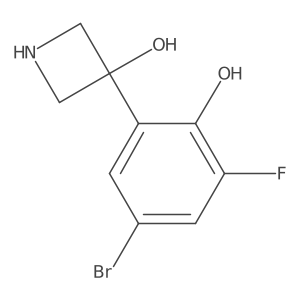 3-(5-Bromo-3-fluoro-2-hydroxyphenyl)azetidin-3-ol Structure