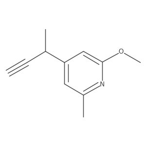 4-(But-3-yn-2-yl)-2-methoxy-6-methylpyridine结构式