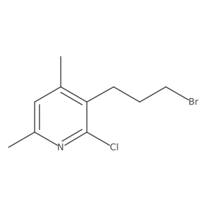 3-(3-Bromopropyl)-2-chloro-4,6-dimethylpyridine结构式