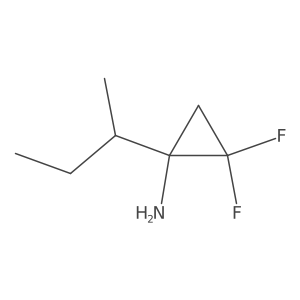 1-(Butan-2-yl)-2,2-difluorocyclopropan-1-amine结构式