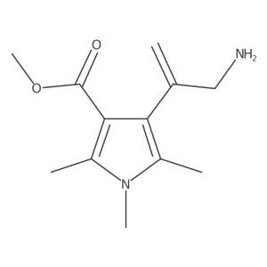 methyl 4-(3-aminoprop-1-en-2-yl)-1,2,5-trimethyl-1H-pyrrole-3-carboxylate Structure