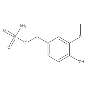 (4-Hydroxy-3-methoxyphenyl)methyl sulfamate Structure