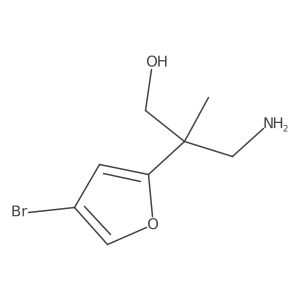 3-Amino-2-(4-bromofuran-2-yl)-2-methylpropan-1-ol结构式