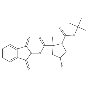 1-tert-butyl 2-(1,3-dioxo-2,3-dihydro-1H-isoindol-2-yl) (2S,4S)-4-fluoro-2-methylpyrrolidine-1,2-dicarboxylate Structure