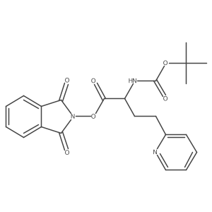 1,3-dioxo-2,3-dihydro-1H-isoindol-2-yl 2-{[(tert-butoxy)carbonyl]amino}-4-(pyridin-2-yl)butanoate Structure