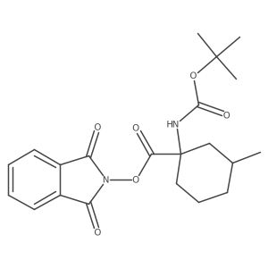 rac-1,3-dioxo-2,3-dihydro-1H-isoindol-2-yl (1R,3S)-1-{[(tert-butoxy)carbonyl]amino}-3-methylcyclohexane-1-carboxylate Structure