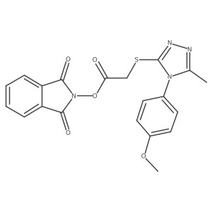 1,3-dioxo-2,3-dihydro-1H-isoindol-2-yl 2-{[4-(4-methoxyphenyl)-5-methyl-4H-1,2,4-triazol-3-yl]sulfanyl}acetate Structure