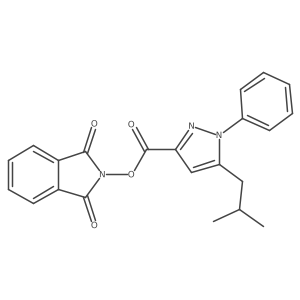 1,3-dioxo-2,3-dihydro-1H-isoindol-2-yl 5-(2-methylpropyl)-1-phenyl-1H-pyrazole-3-carboxylate结构式