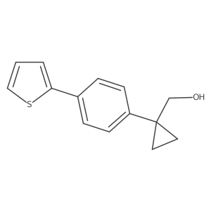 [1-(4-Thiophen-2-yl-phenyl)-cyclopropyl]-methanol结构式